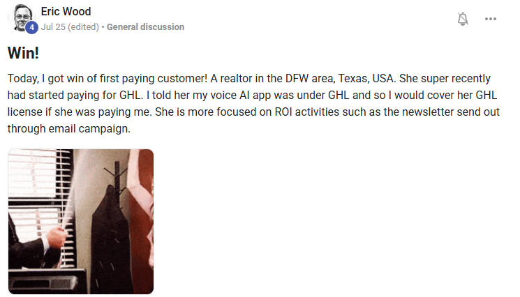 Testimonial from Eric Wood